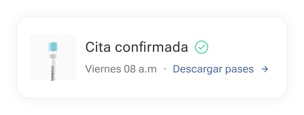 Cita confirmada — Viernes 08 a.m.