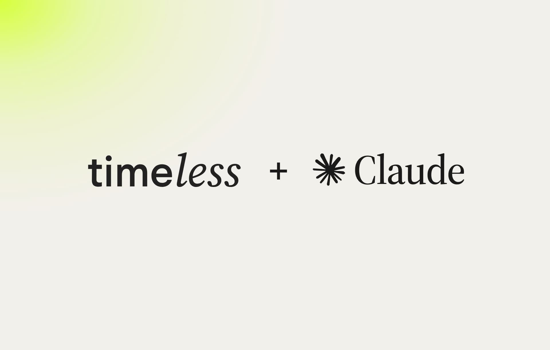 Logo de Timeless junto al logo de Claude